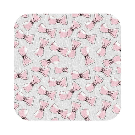 

Zeuib Cute Bow Tie Print Set of 6 Coasters for Drinks Glass & Cups Stain Protection Table Coaster Set Decorative Coffee Cup Coasters Housewarming Gift for Home Decor Square