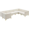 thumbnail image 1 of Meridian Furniture Alina Sectionnel Modulaire en Velours Crème, 1 of 18