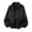 Black, variant on Men's Faux Leather Moto Biker Jacket Classic Textured Bomber Coat Vintage Loose Fit Zip Up Windproof Jackets with Sleeve Zipper Pockets, Army Green, XXXL