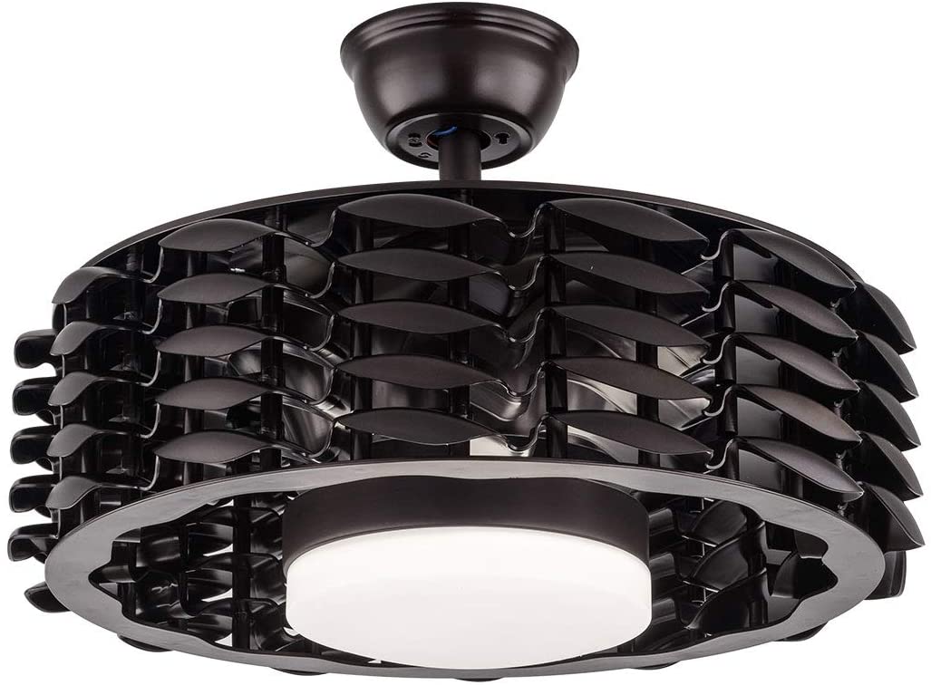 Anqidi 22 inch LED Chandelier Ceiling Lamp Fan-Bladeless Reversible 3 Color Dimmable - image 1 of 8