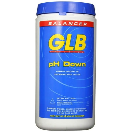 Swimming Pool Products GLB Pool and Spa Products 71240 4-Pound pH Down Pool Water Balancer, Sanitizer lowers pH level in swimming pool water By GLB Pool Spa Products ()