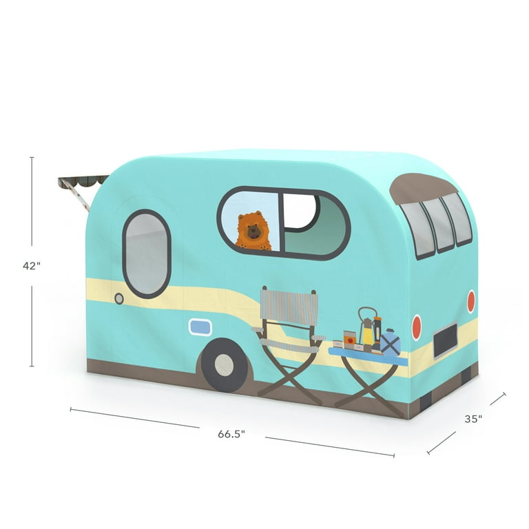 Martha Stewart Kids Camper Play Tent Boys and Girls Large Folding Playhouse for Playroom Toddler Indoor Pretend Camping Tents