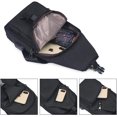 thumbnail image 4 of Bolso de hombro para hombre, bolso de pecho negro con puerto de carga USB y puerto para auriculares, mochila de viaje unisex, 4 of 5