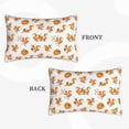 thumbnail image 2 of Uemuo Squirrel Playing Print Throw Pillow Case – Cozy & Soft Cushion Cover, Hypoallergenic Pillow Case for Sleeping, Perfect for Women with Envelope Closure-14"x20", 2 of 6
