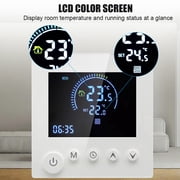NFTIGB Programmable Wall Thermostat 16A Electric Heating Digital Temperature Controller LCD Touch Display NTC Sensor 3.38 inches / 8.6 cm Black