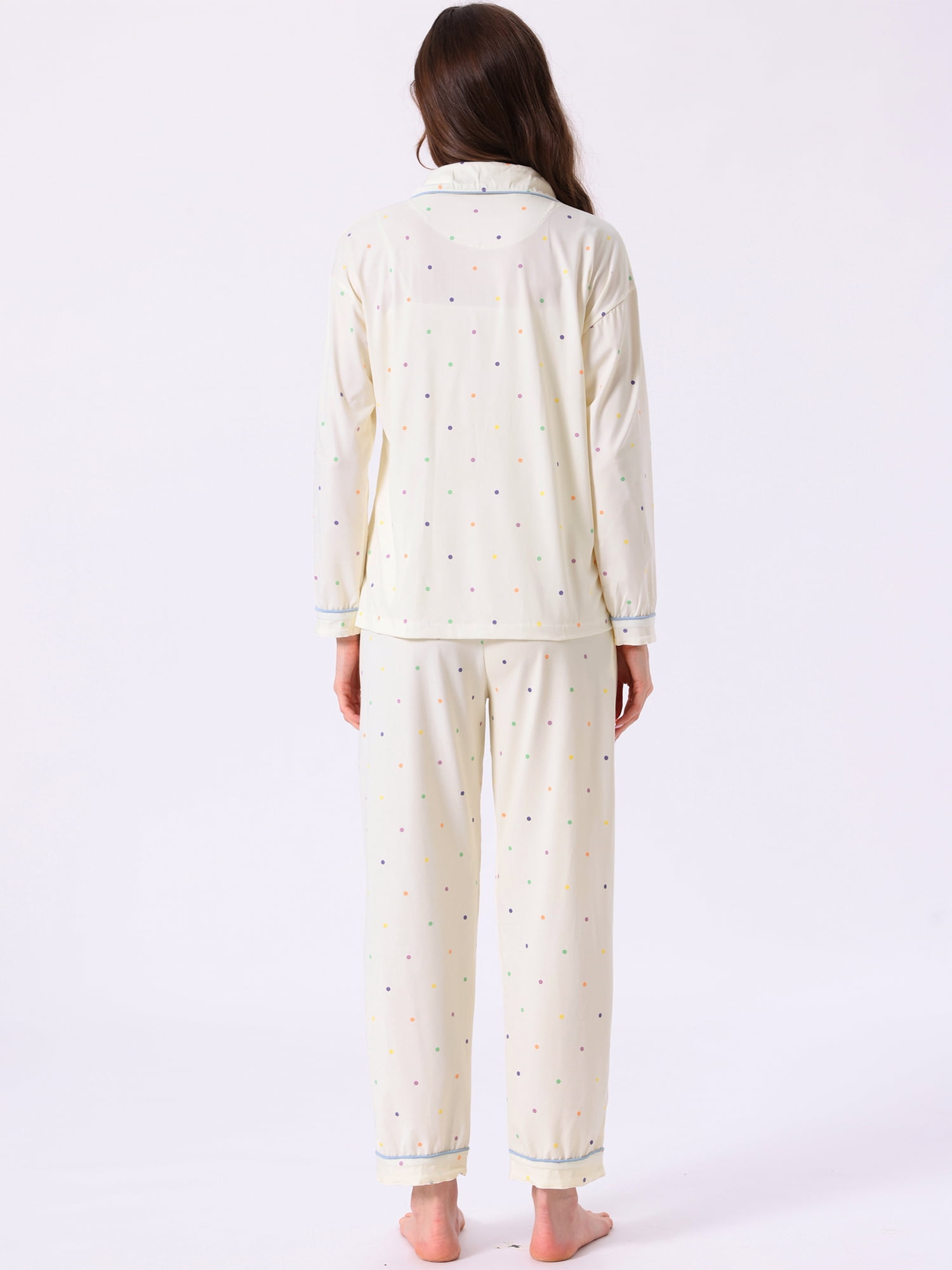 DARING DIVA Women's Nursing Pajamas Sleepwear Button Down Breastfeeding Sets S White