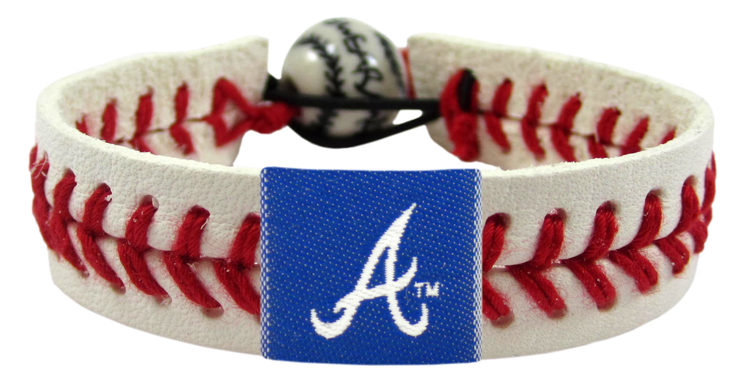 Atlanta Braves Classic Baseball Bracelet ATL MLB Leather Stitch