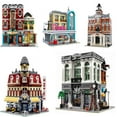 thumbnail image 2 of Blocks Building Blocks Town Hall Downtown Diner Model Expert Brick Bank Cafe Corner Toys Diner Pet Book Shop R230701, 2 of 7
