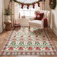 thumbnail image 5 of KUETH 2'x5' Christmas Machine Washable Runner Rug, Non-Slip Rugs for Kitchen, Hallway and Entryway, Beige, 5 of 8