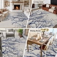 thumbnail image 5 of 6'x9' Area Rugs, Blue Tree Indoor Outdoor Area Rug for Living Room Bedroom, Retro Farmhouse Botanical Branches Bird Washable Bathroom Rugs Kitchen Floor Carpet Mats Home Decor Aesthetic, 5 of 8