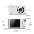 thumbnail image 3 of Andoer Cámara digital portátil TFT de 3.0 pulgadas 48MP 4K Ultra HD 16X Zoom Auto Focus Autodisparador Detección de rostro Anti-vibración con 2 piezas de baterías Correa de mano Gran regalo para niños, 3 of 8