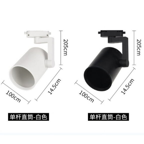 EXHUMKY Modern Cylinder LED Spot Light Adjustable Direction Energy Efficient Indoor Use White