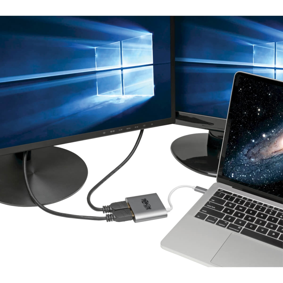 Tripp Lite Usb C To Hdmi Adapter Converter 2-port Dual Usb-c 3.1 4k@30hz - External Video Adapter - Usb-c 3.1 Gen 1 - Hdmi - Gray