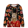 thumbnail image 1 of CEHVOM Chandail de Noël Décontracté pour Hommes, Impression 3D, Manches Longues, Col Rond, Chandail, Chemise, Blouses, en Solde, 1 of 5