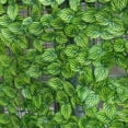thumbnail image 4 of Valla de pared de plástico con plantas de simulación, pared exterior, decoración de hojas verdes, barandilla para balcón, refugio y embellecimiento de pared de plantas, 4 of 5