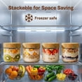 thumbnail image 6 of 4Pack 10oz Overnight Oats Containers with Airtight Lids – Glass Jars for Yogurt, Chia Seed Pudding, Snacks & Meal Prep – Wide Mouth Storage Jars for Oats, Chia Pudding & More, 6 of 9
