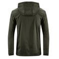 thumbnail image 2 of Caqnni Men's Casual Jacket Outdoor Windbreaker Lightweight Softshell Flight Running Jackets Windbreaker Men Pull Over (Green,4XL), 2 of 6