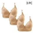 thumbnail image 2 of Timegard Bras for Women 3pc Wireless Full Support Adjustable Strap Print Breathable Comfy Daily Bras, 2 of 6