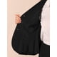 thumbnail image 5 of Conjunto de traje de negocios de 2 piezas para mujer de manga larga con solapa con muescas Peplum Blazer faldas lápiz Negro L, 5 of 6