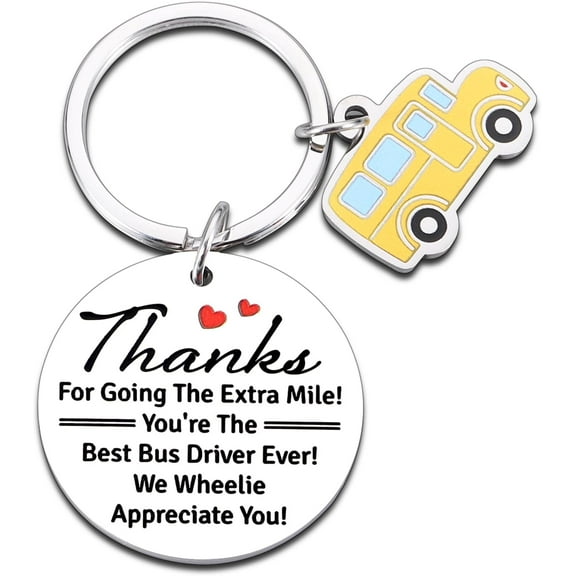 Bus Driver Appreciation Gifts for Women Men Summer School Bus Driver Gifts Back to School Thank You Keychain Bus Driver Trucker Driver Gifts First Day of School Retirement Christmas