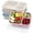 4 Pack（light colour), variant on 4 Pack Bento Lunch Box Set 3 Compartment Food Storage Containers Wheat Straw Meal Prep Lunch Box Plastic Food Storage Containers, Microwave and Dishwasher Safe (light colour)