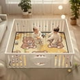 thumbnail image 6 of Wobogo Honey Bear Baby Playmats Extra Large Waterproof Rollable Activity Non Slip Pads for Toddlers 50×50in, 6 of 7