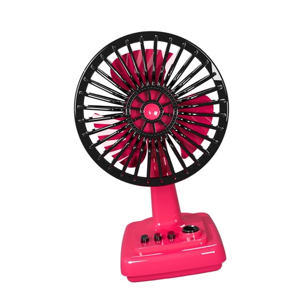 Ventilador de escritorio pequeño, refrigeración por aire, diseño, ventilador personal portátil de 3 velocidades para rojo