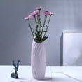 thumbnail image 5 of Modern Geometric Plastic Vase | Gray Floral Container & Flowerpot | Small Fresh Home Decor for Living Room | 20x5.5x5.5cm Decorative Centerpiece, 5 of 6