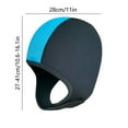 thumbnail image 3 of Blueek 3mm Neoprene Swim Cap - All Season Multi Sport Protection, Durable & Comfortable Wetsuit Hood for Surfing & Swimming(Blue,10in), 3 of 6