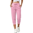 thumbnail image 3 of Maplenight Athletic Jogger Pants for Women Elastic Waist Gym Running Workout Pant Casual Lounge Travel Capri Pants with Pockets, 3 of 7