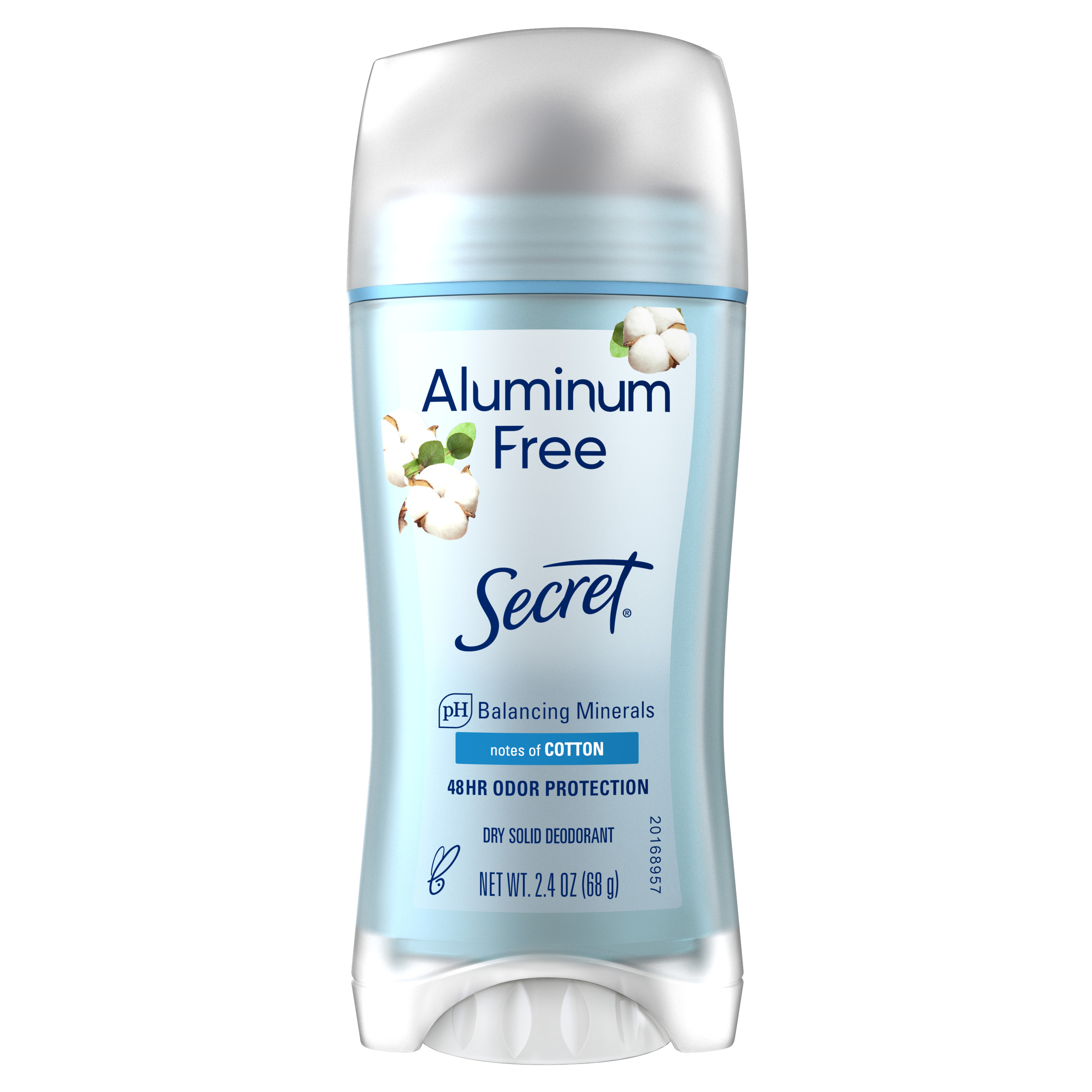 Secret Aluminum Free Deodorant for Women, Cotton, 2.4 oz - image 2 of 12