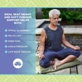 thumbnail image 3 of Heart Shaped Zafu Pillow with Meditation Cushion - Organic Buckwheat Filled Heart Pillow and Cotton Filled Zabuton Floor Pad - Tibetan Style Yoga Knee Pad - Blue, 3 of 6