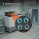 thumbnail image 4 of White Westinghouse  Lavadora Doble Tina 15 kg  WWXCTT251006QBK  Gabinete en polipropileno  4 niveles de agua  4 perillas de control  Bajo consumo de energía  Ahorro de agua, 4 of 9