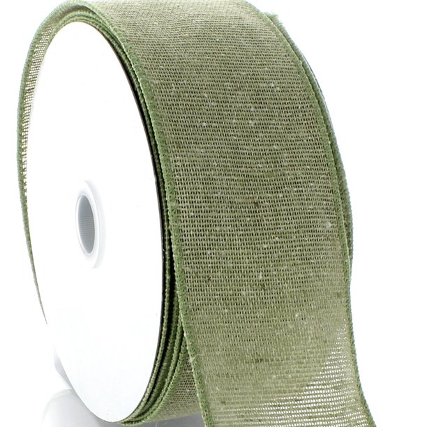 Ribbon Traditions 1.5" Wired Burlap Ribbon 577 Sage Green 25 Yards