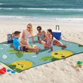 thumbnail image 5 of Cartoon Lemon Face Extra Large Picnic Beach Blanket Waterproof Sand Proof Portable Outdoor Mat 80x118, 5 of 9