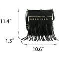 thumbnail image 7 of JUYGO Women Hobo Fringe Crossbody Bag Vintage Small Bohemian Tassel Shoulder Bag Studded Faux Suede Western Hippie Boho Purse, 7 of 7