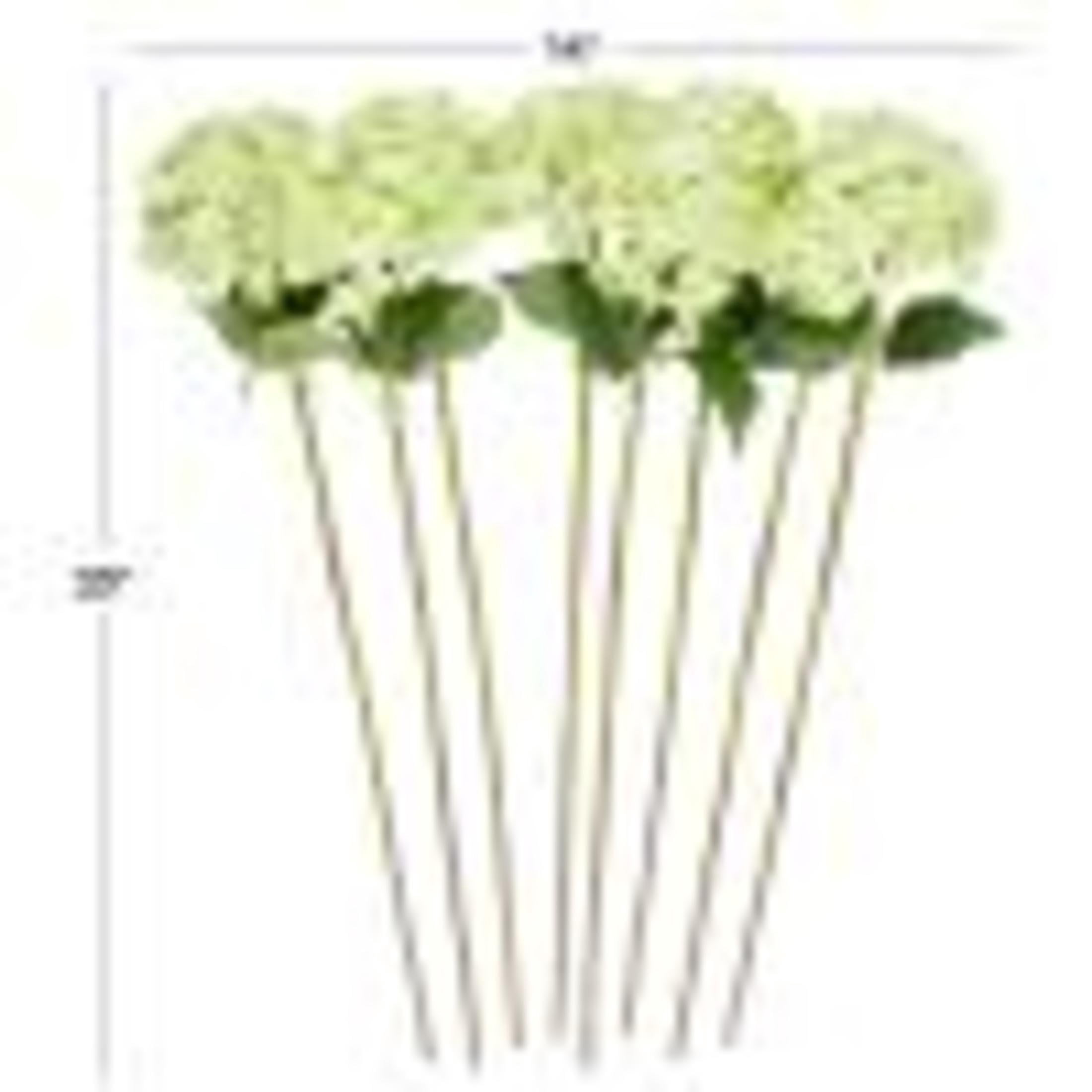 33" Plastic Floral Tall Hydrangea Artificial Flower Stem, by DecMode (8 Count)