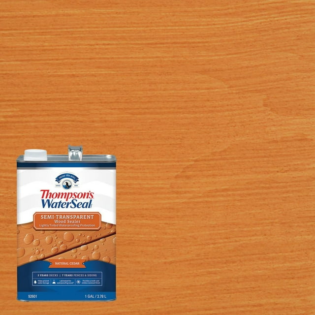 Scelleur semi-transparent pour le bois Thompson’s WaterSeal, cèdre naturel, 3,78 l