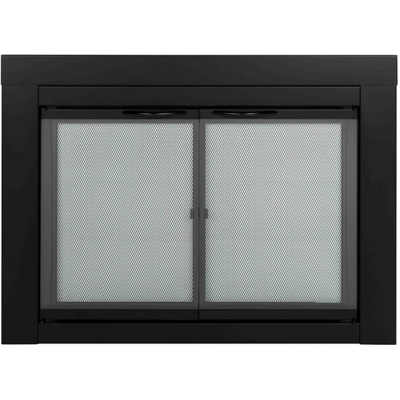 Pleasant Hearth AN-1012 Alpine Glass Firescreen Black - Large