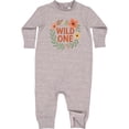 thumbnail image 2 of Inktastic Wild One Floral First Birthday Baby Fleece Romper, 2 of 4