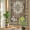 Brown, variant on Rainbow Window Privacy Film, Sage Green Static Cling Window Film PVC, Boho Retro Abstract Floral Ethnic No Glue UV Blocking Glass Covering, Removable Stained Glass Sticker 17.7''x39.3''