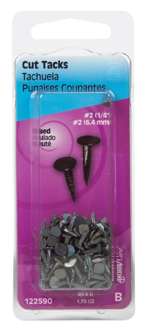 Hillman Carpet Tacks No. 2 Blued Card 1.75 Oz Pack of 6