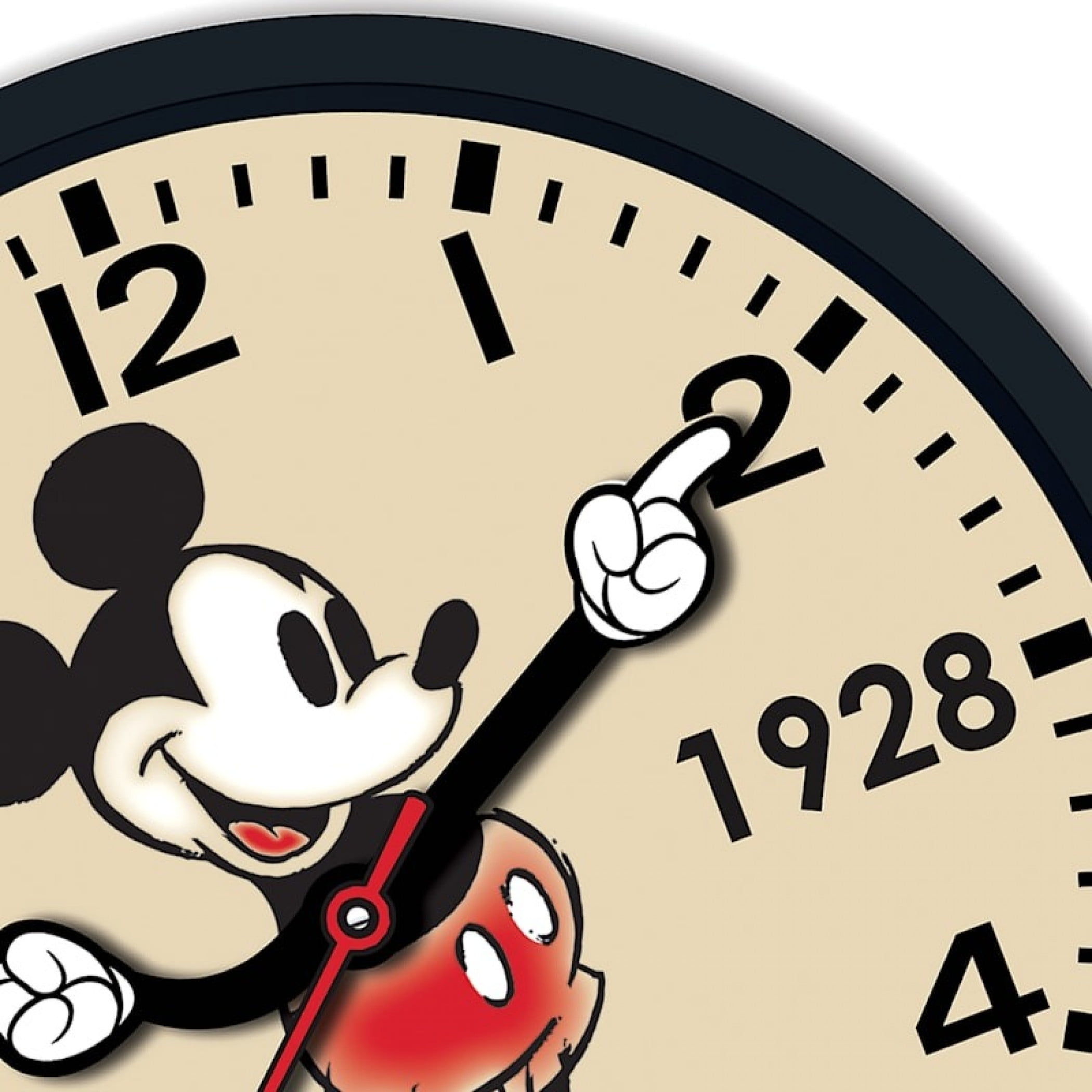 Mickey Mouse Retro Watch Hands 10 Wall Clock - Walmart.com