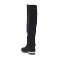 thumbnail image 5 of Vince Camuto Poppidal2 Black Wide Calf Knee High Gold Stud Sleek Flat Riding Boot (Black, 8.5), 5 of 5