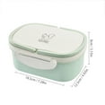 thumbnail image 3 of Under 10 Tableware Portable Wheat Straw Double Layer Thermal Box Lunch Containers for Adults Lunch Boxes for Kids, 3 of 3