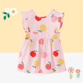 thumbnail image 3 of XIMIN Robe Sans Manches à Imprimé Floral Fraise Étanche pour Bébés Filles (3-4 Ans, E), 3 of 3