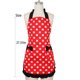thumbnail image 4 of Rosielily Lovely Sweetheart Red Retro Delantales De Cocina Coqueta Mujer Chica Bowknot Algodón Lunares Delantal De Cocina Delantal Vintage Con Bolsillos Navidad, 4 of 5