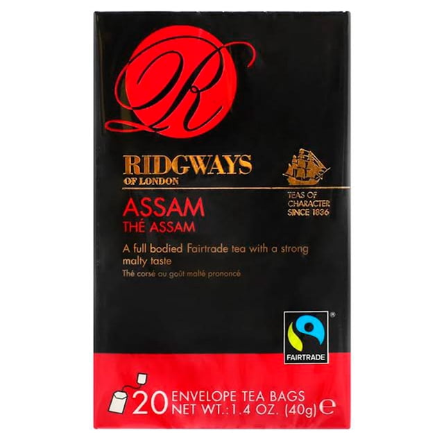 Ridgways Fairtrade Assam Tea Ridgways Tea Caja con 20 sobres de té