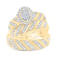 thumbnail image 3 of 10Kt Yellow Gold 3/8Ctw Natural Diamond Nk Fashion Oval Trio Set, Womens Size: 8 / Mens Size: 8, 3 of 3