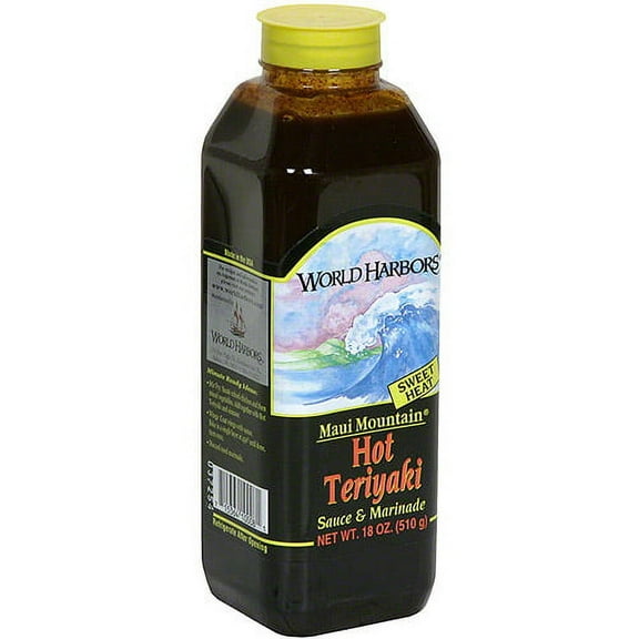 World Harbors Hot Teriyaki Marinade, 16 oz (Pack of 6)